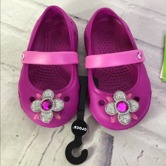 Crocs Baby Girls C4 Keeley Springtime Flats Pink - Picture 2 of 6